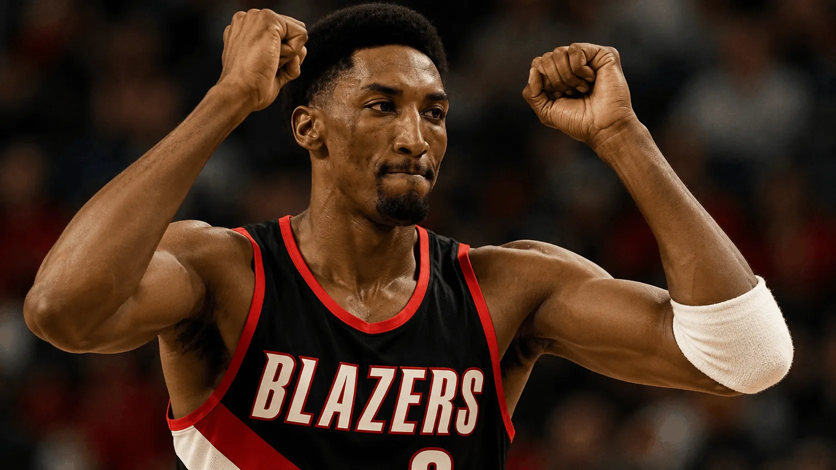Illustration representing Scottie Pippen net worth and NBA career earnings with a basketball hoop and rising financial growth arrows