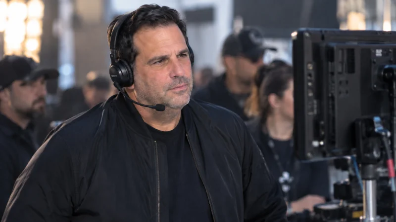 Randall Emmett directing behind the camera on a film set
