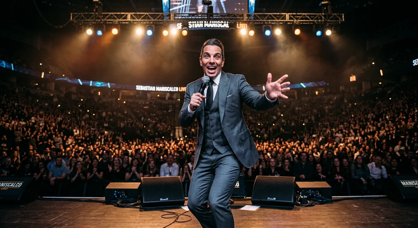 Sebastian Maniscalco net worth comedian performing stand-up on stage